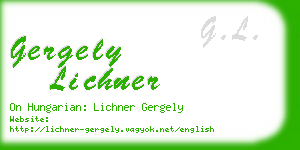 gergely lichner business card